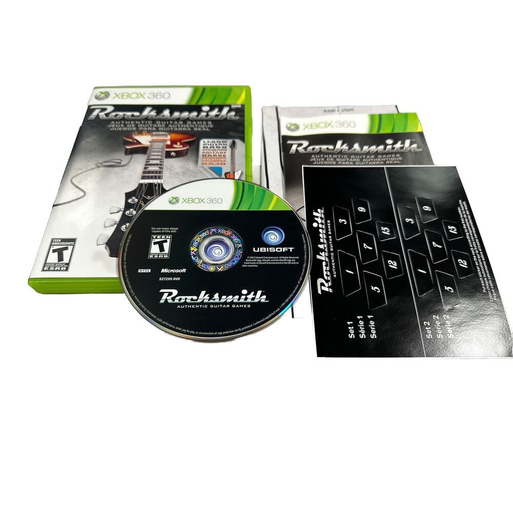 Rocksmith (Microsoft Xbox 360, 2012) No Cable Complete With Manual CIB